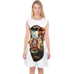 Artistic Cow Capsleeve Midi Dress by Valentinaart