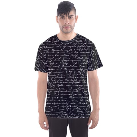 Handwriting  Men s Sport Mesh Tee by Valentinaart