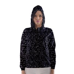 Handwriting  Hooded Wind Breaker (women)