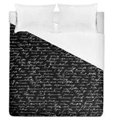 Handwriting  Duvet Cover (queen Size) by Valentinaart