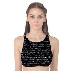 Handwriting  Tank Bikini Top