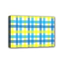 Gingham Plaid Yellow Aqua Blue Mini Canvas 6  x 4  View1