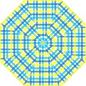 Gingham Plaid Yellow Aqua Blue Straight Umbrellas View1