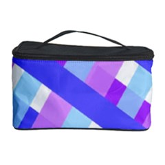 Geometric Plaid Gingham Diagonal Cosmetic Storage Case