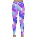 Geometric Plaid Gingham Diagonal Classic Yoga Leggings View1