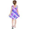 Geometric Plaid Gingham Diagonal Kids  Sleeveless Dress View2