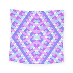 Geometric Gingham Merged Retro Pattern Square Tapestry (small)