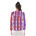 Gingham Pattern Checkered Violet Hooded Wind Breaker (Women) View2