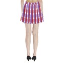 Gingham Pattern Checkered Violet Pleated Mini Skirt View2