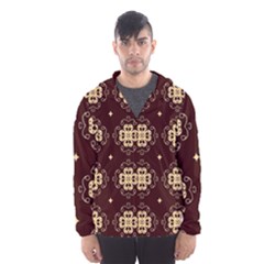 Seamless Ornament Symmetry Lines Hooded Wind Breaker (men)