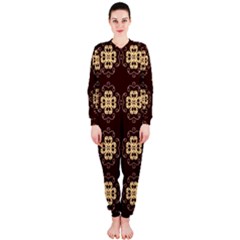 Seamless Ornament Symmetry Lines Onepiece Jumpsuit (ladies) 