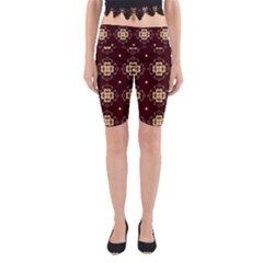 Seamless Ornament Symmetry Lines Yoga Cropped Leggings