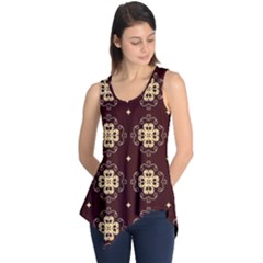 Seamless Ornament Symmetry Lines Sleeveless Tunic