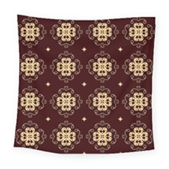 Seamless Ornament Symmetry Lines Square Tapestry (large)