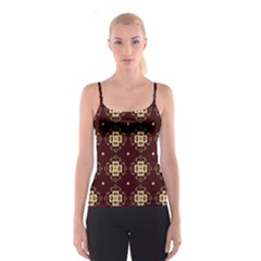 Seamless Ornament Symmetry Lines Spaghetti Strap Top