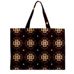 Seamless Ornament Symmetry Lines Zipper Mini Tote Bag