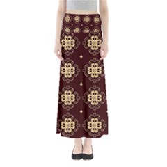 Seamless Ornament Symmetry Lines Maxi Skirts