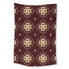 Seamless Ornament Symmetry Lines Large Tapestry by Simbadda