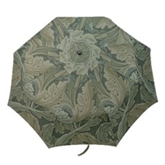 Vintage Background Green Leaves Folding Umbrellas by Simbadda