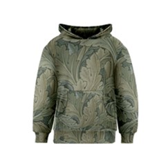 Vintage Background Green Leaves Kids  Pullover Hoodie by Simbadda