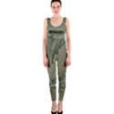 Vintage Background Green Leaves OnePiece Catsuit View1