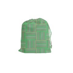 Geometric Pinstripes Shapes Hues Drawstring Pouches (small) 