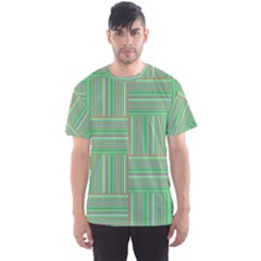 Geometric Pinstripes Shapes Hues Men s Sport Mesh Tee