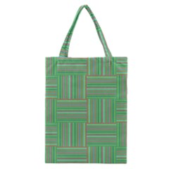 Geometric Pinstripes Shapes Hues Classic Tote Bag