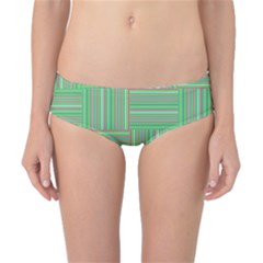 Geometric Pinstripes Shapes Hues Classic Bikini Bottoms