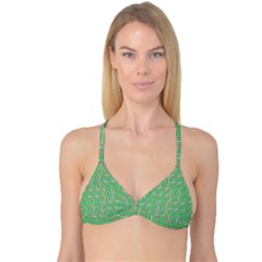 Geometric Pinstripes Shapes Hues Reversible Tri Bikini Top