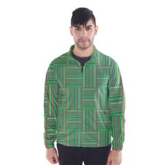 Geometric Pinstripes Shapes Hues Wind Breaker (men)