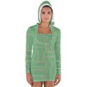 Geometric Pinstripes Shapes Hues Women s Long Sleeve Hooded T-shirt View1