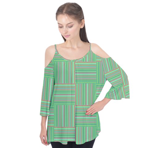 Geometric Pinstripes Shapes Hues Flutter Tees by Simbadda