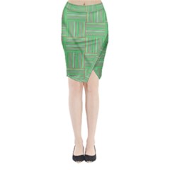 Geometric Pinstripes Shapes Hues Midi Wrap Pencil Skirt