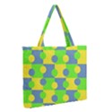 Abric Cotton Bright Blue Lime Medium Zipper Tote Bag View2