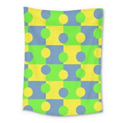 Abric Cotton Bright Blue Lime Medium Tapestry