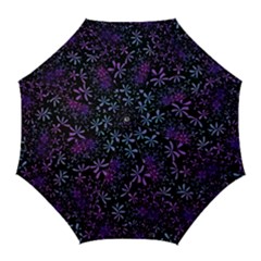 Retro Flower Pattern Design Batik Golf Umbrellas