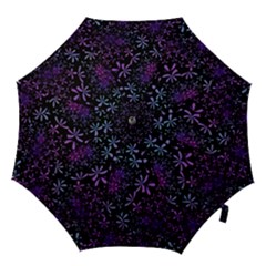 Retro Flower Pattern Design Batik Hook Handle Umbrellas (small)