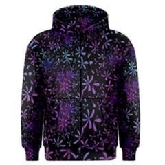 Retro Flower Pattern Design Batik Men s Zipper Hoodie by Simbadda