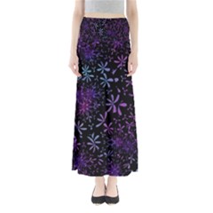 Retro Flower Pattern Design Batik Maxi Skirts