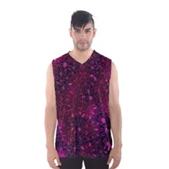 Retro Flower Pattern Design Batik Men s Basketball Tank Top by Simbadda