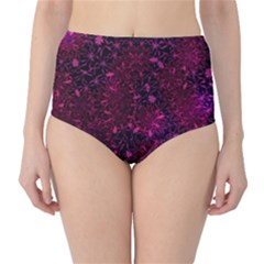 Retro Flower Pattern Design Batik High-waist Bikini Bottoms