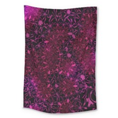 Retro Flower Pattern Design Batik Large Tapestry