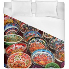 Art Background Bowl Ceramic Color Duvet Cover (king Size) by Simbadda