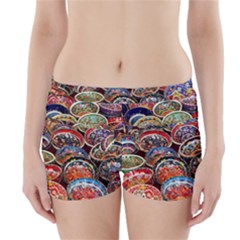 Art Background Bowl Ceramic Color Boyleg Bikini Wrap Bottoms