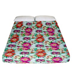 Floral Flower Pattern Seamless Fitted Sheet (california King Size)