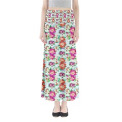 Floral Flower Pattern Seamless Maxi Skirts