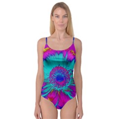 Retro Colorful Decoration Texture Camisole Leotard 