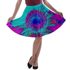 Retro Colorful Decoration Texture A-line Skater Skirt