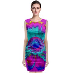 Retro Colorful Decoration Texture Classic Sleeveless Midi Dress